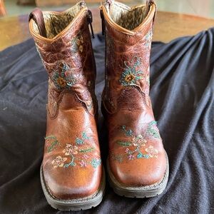 Shyanne Brown and Cream Patterned Boots